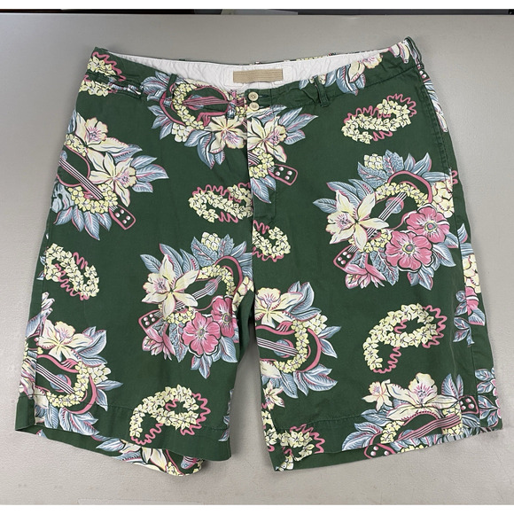 Polo Ralph Lauren Other - Vtg Polo Ralph Lauren Floral Shorts Mens 36 Green Tropical Floral Ukelele Y2K